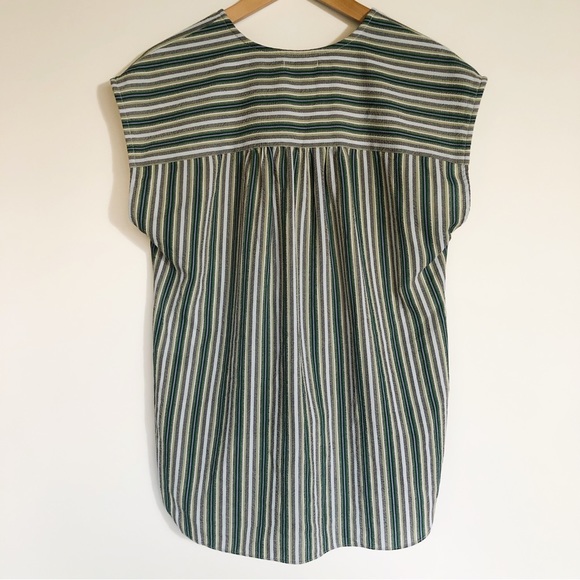Max Studio Hennie Surplice Top M Stitch Fix High Low Dolman Sleeve Stripe Blouse - Picture 8 of 8